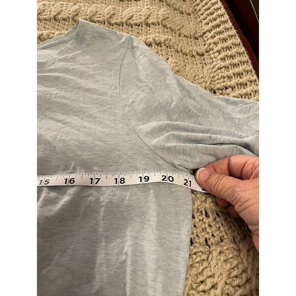 Pure Jill Rolled Short Sleeve Tee Women's XL  Pima Cotton Spandex Light‎ Blue - Picture 8 of 10